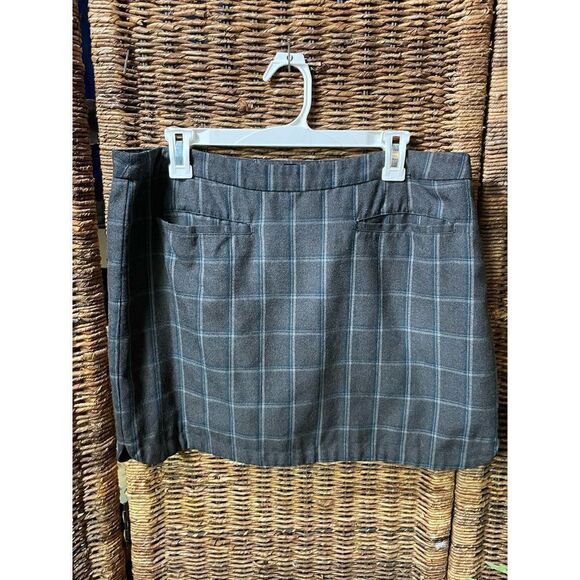 Gap School Girl Gray Checkered Plaid Skirt Fully Lined 16 - Picture 2 of 10